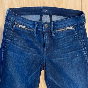 7 For All Mankind Zipper Pocket Skinny Jeans